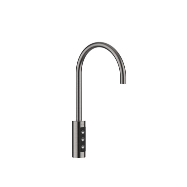 OMIN COLD, SPARKLING and HOT – ACTIVATED CARBON FILTRATION – ELECTRONIC 3-WAY SWAN NECK TAP BRUSHED NICKEL